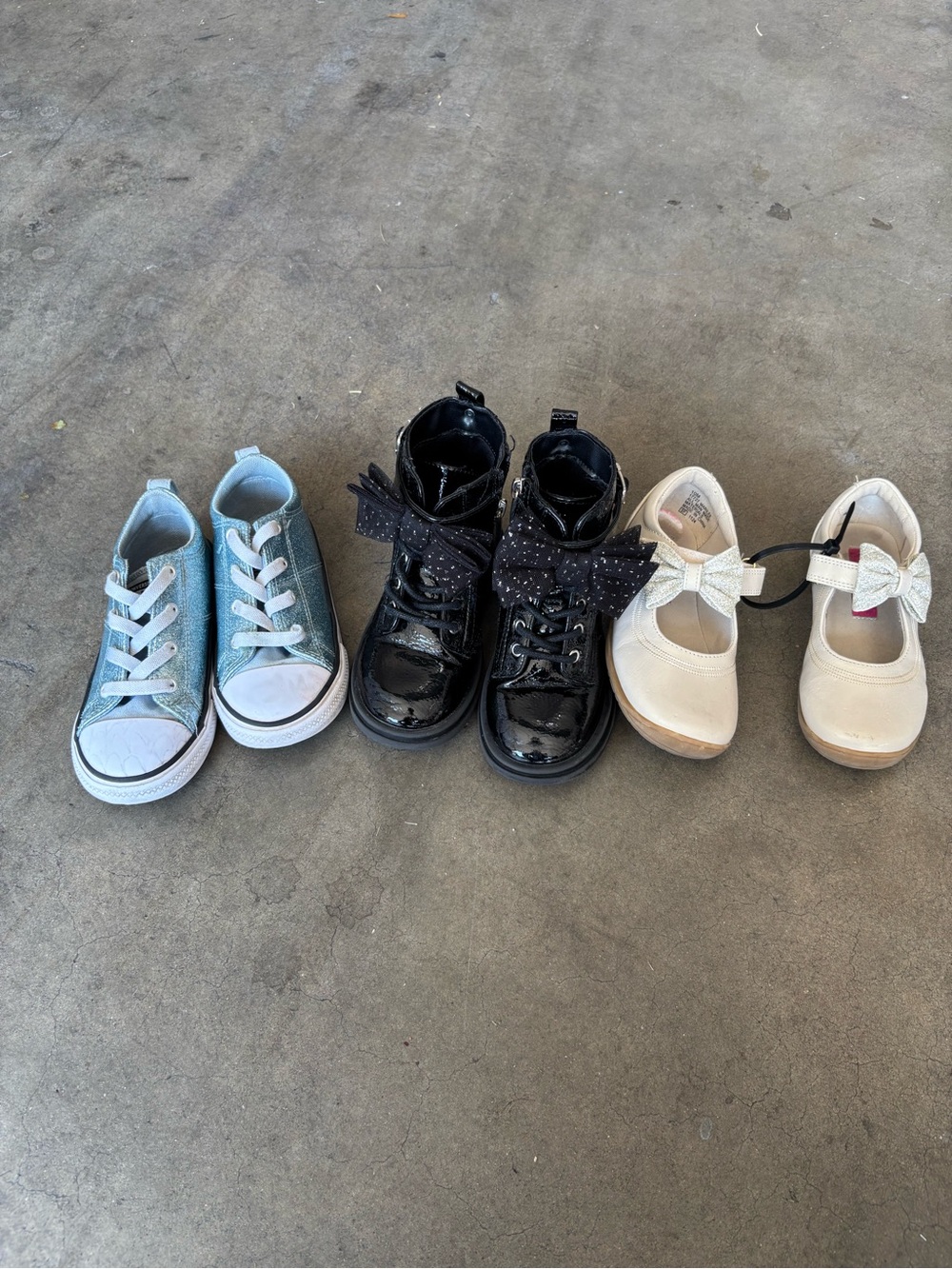 Girls' shoes, 3 pairs